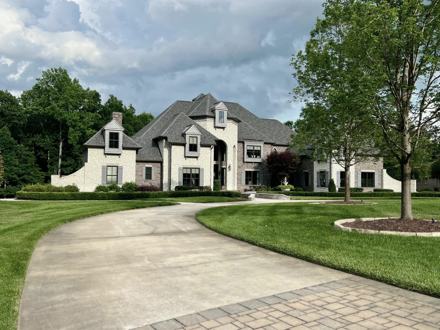 A stately custom stone home in Pine Creek